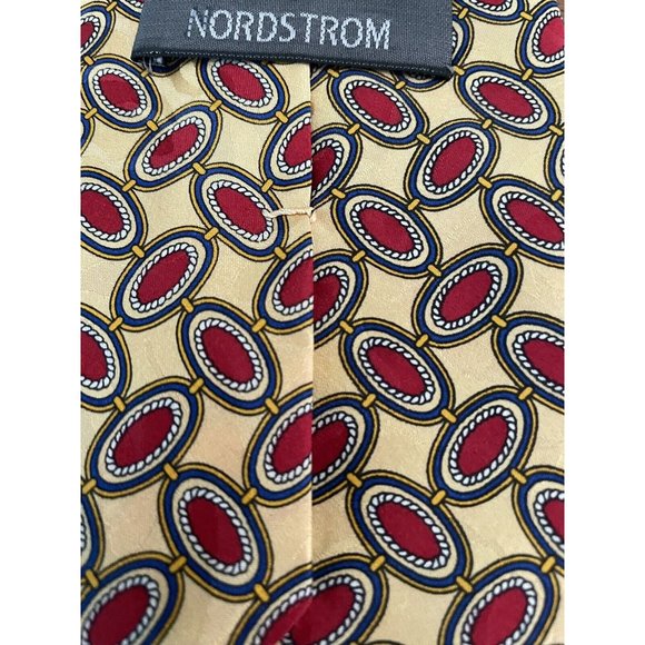 Robert Talbott Nordstrom Tie Men's Size 3.75" x 57" Yellow Red Geometric Print - Picture 7 of 7